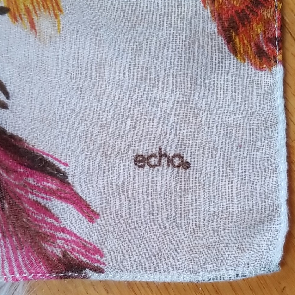 Echo Feather Design Multicolore Oversized Scarf - image 7